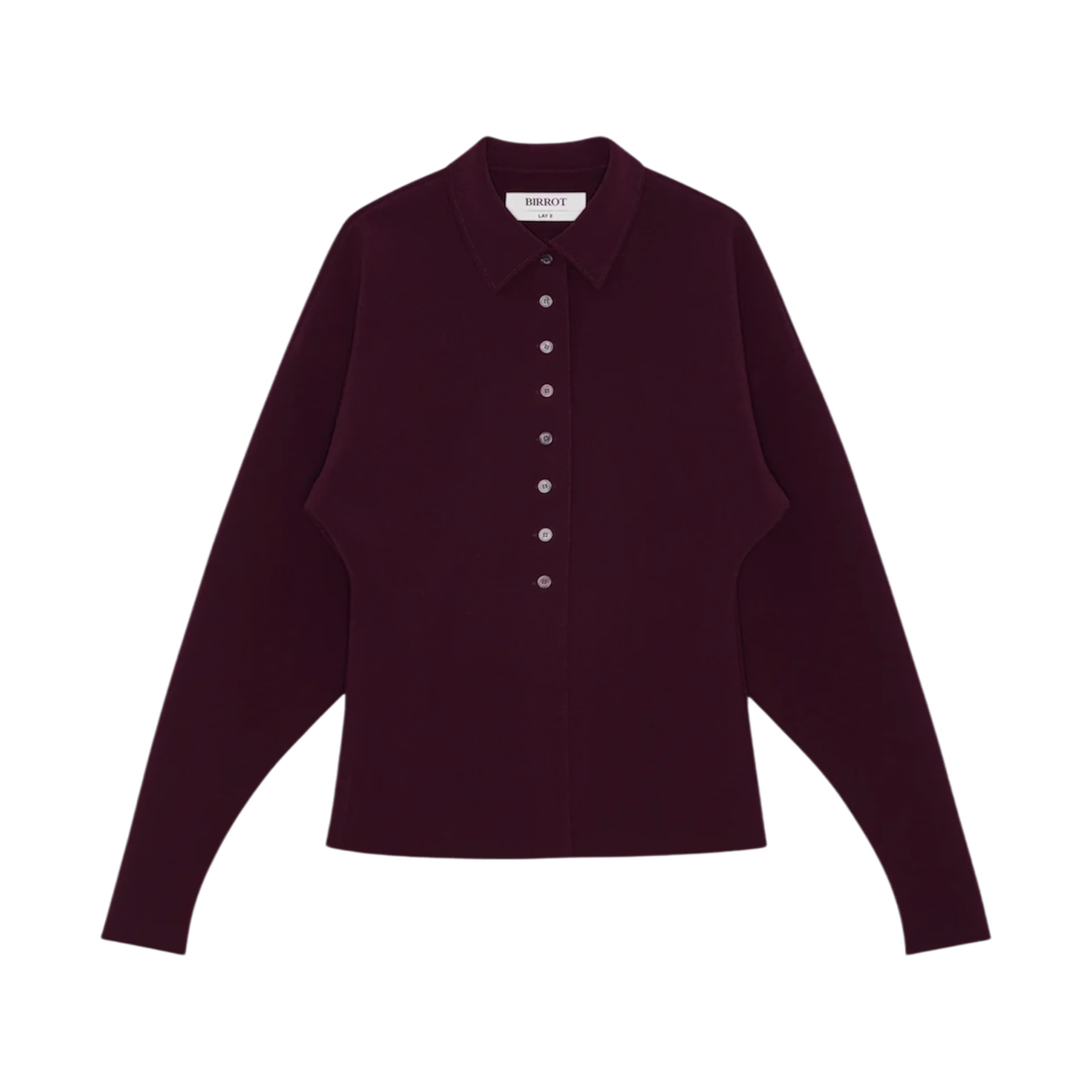 Lay3 point collar cardigan