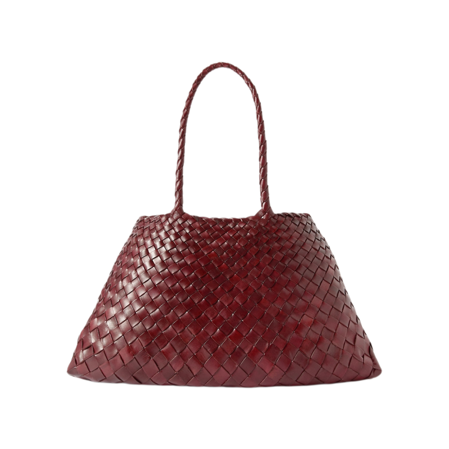 Santa croce big woven leather tote bag